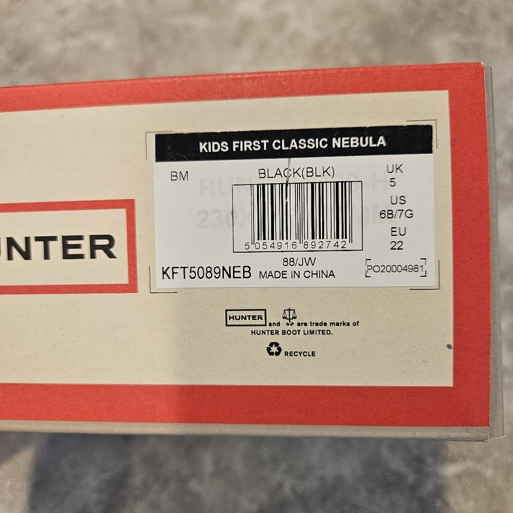 Hunter Toddlers Original First Classic Nebula Rain Boot UK5 US- 6B/7G EU22 - Picture 2 of 9